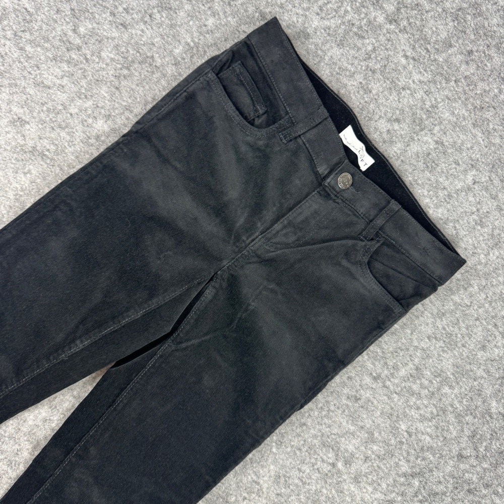 LOFT Modern Skinny Corduroy Pants Womens 24/00 Tall Black Stretch Casual